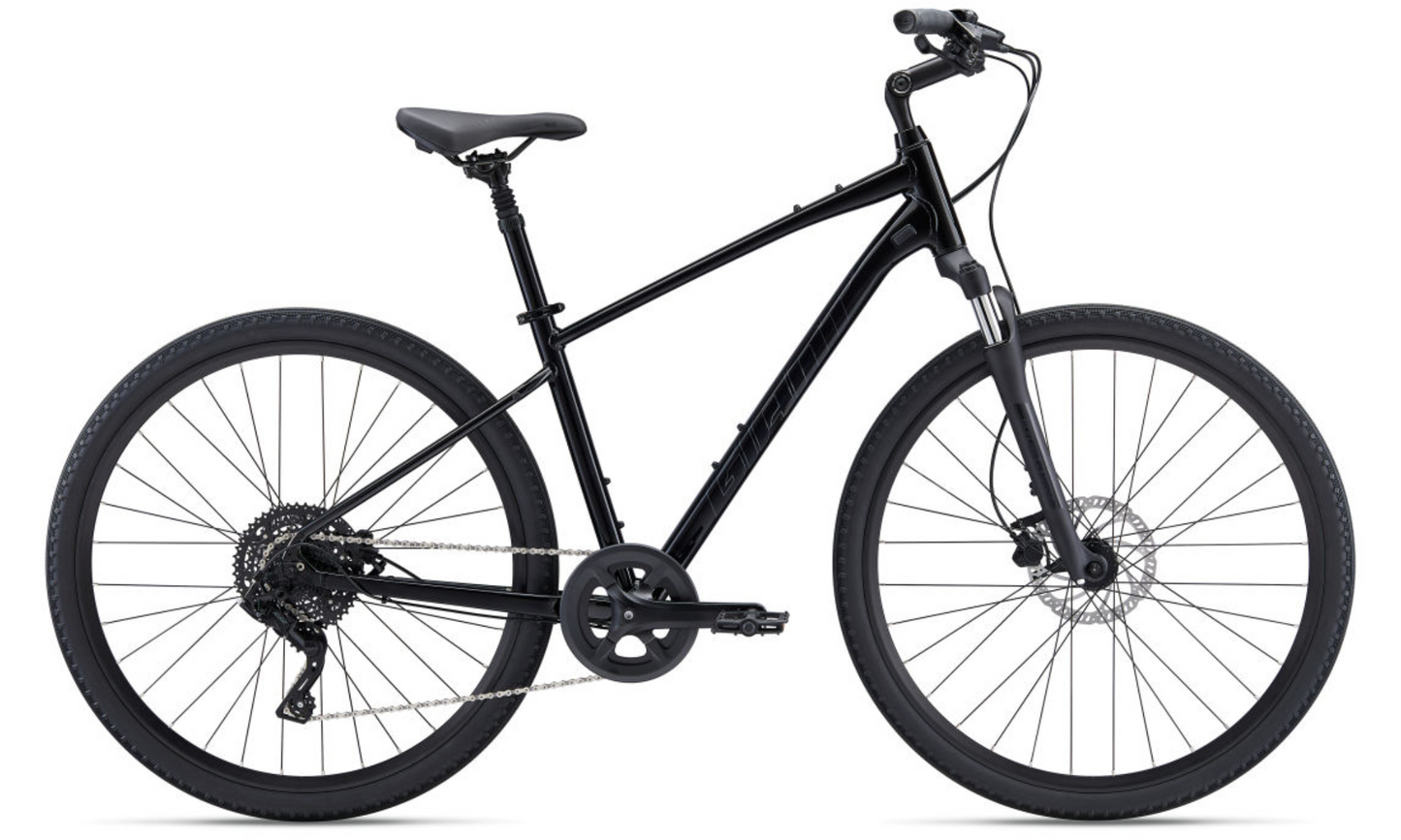 Giant Cypress 2 - Black (XL) Hybrid Bike - Side View