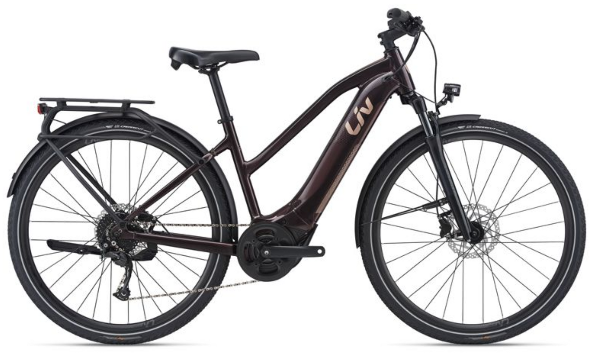 Liv Amiti-E+ 2 28MPH Electric Bike - Rosewood (S) - Side View